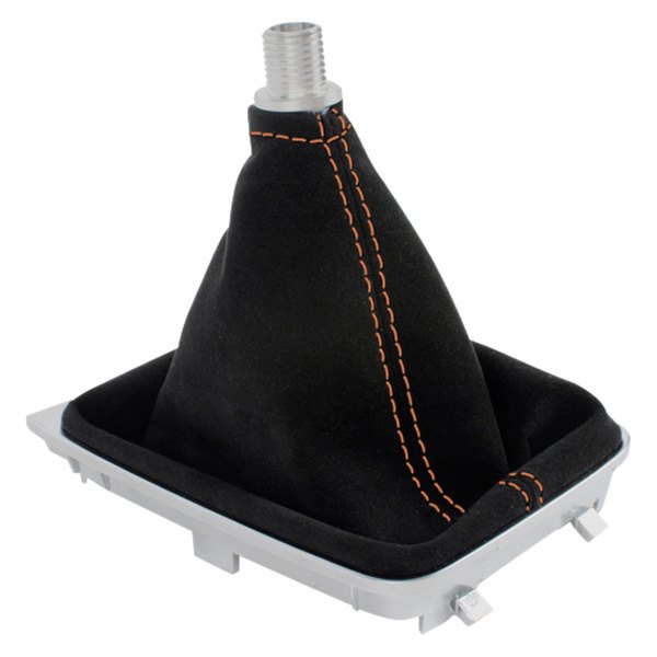 Black Forest Industries® - Manual Black Leather Shift Boot with Orange Stitching