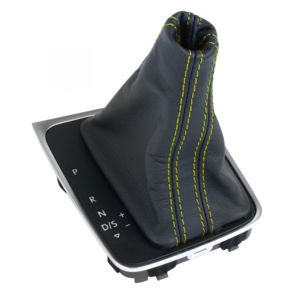 Black Forest Industries® - DSG/Automatic Leather Black Shift Boot with Yellow Stitching