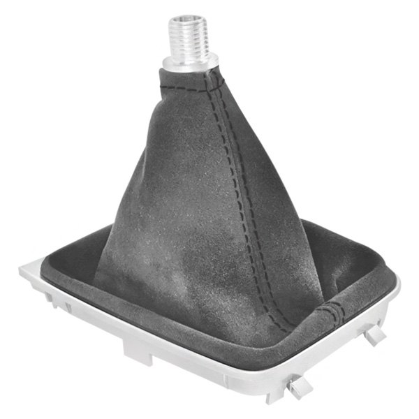 Black Forest Industries® - Manual Gray Alcantara Shift Boot with Black Stitching
