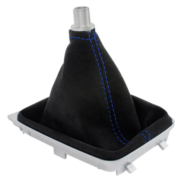 Black Forest Industries® - Manual Black Leather Shift Boot with Blue Stitching