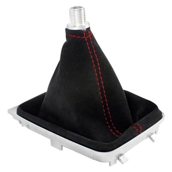 Black Forest Industries® - Automatic Black Alcantara Shift Boot with Red Stitching