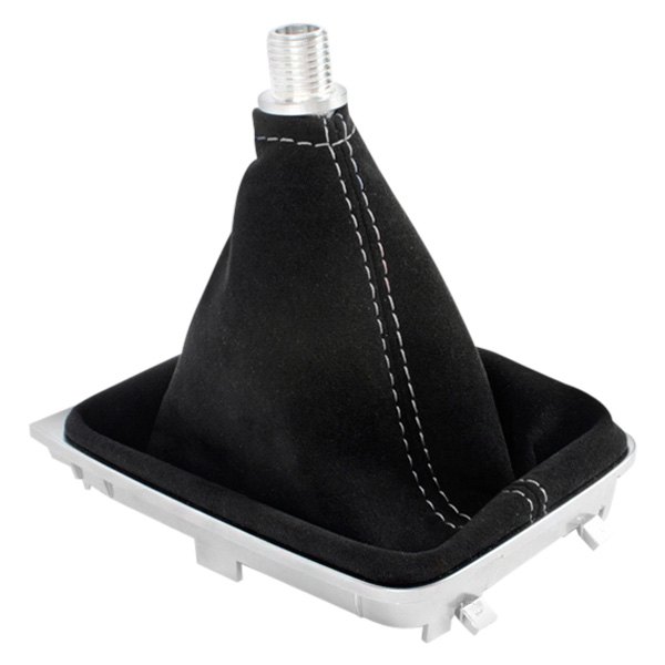 Black Forest Industries® - Automatic Black Alcantara Shift Boot with Silver Stitching