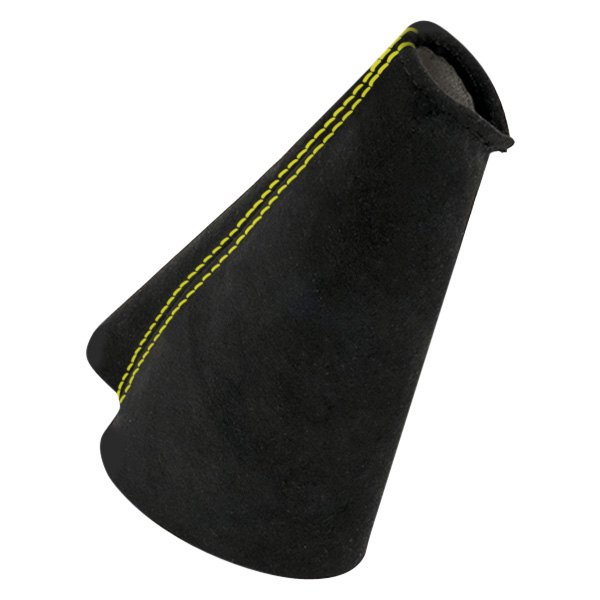 Black Forest Industries® - Black Alcantara E-Brake Boot with Yellow Stitching