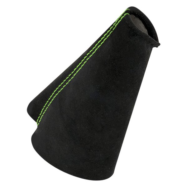 Black Forest Industries® - Black Alcantara E-Brake Boot with Viper Green Stitching
