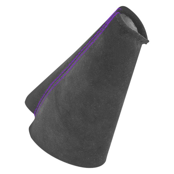 Black Forest Industries® - Gray Alcantara E-Brake Boot with Purple Stitching