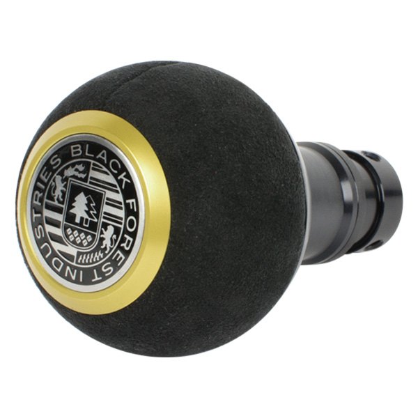 Black Forest Industries® - GS2 Black Alcantara Heavy Weight Shift Knob with Gold Logo