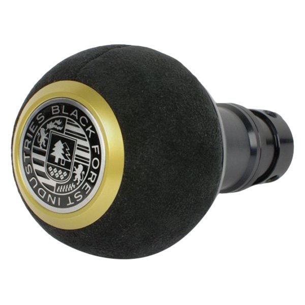Black Forest Industries® - GS2 Black Alcantara Heavy Weight Shift Knob with Gold Logo