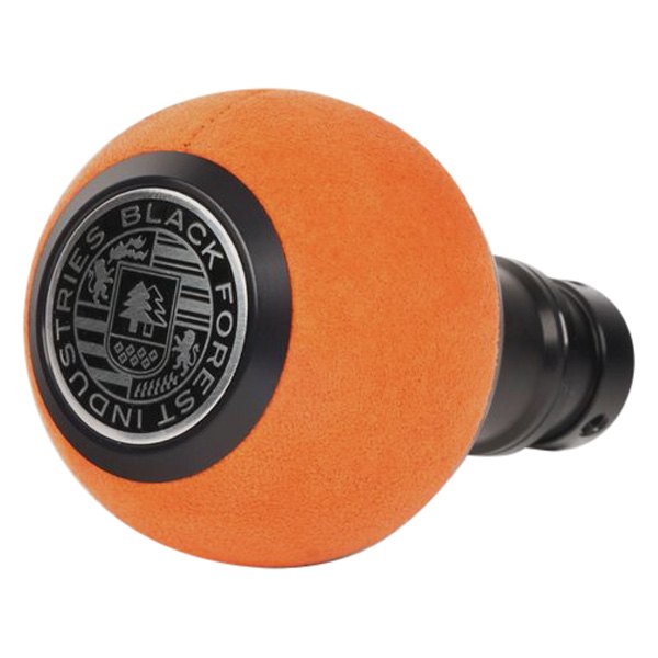 Black Forest Industries® - GS2 Orange Alcantara Heavy Weight Shift Knob with Black Anodized Logo