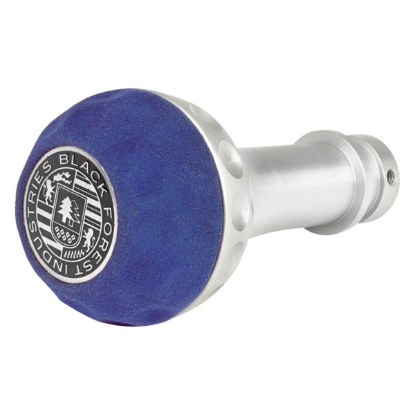 Black Forest Industries® - Golf Ball Silver Heavy Weight Shift Knob with Blue Alcantara
