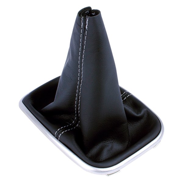 Black Forest Industries® - Manual Black Leather Shift Boot with Silver Stitching