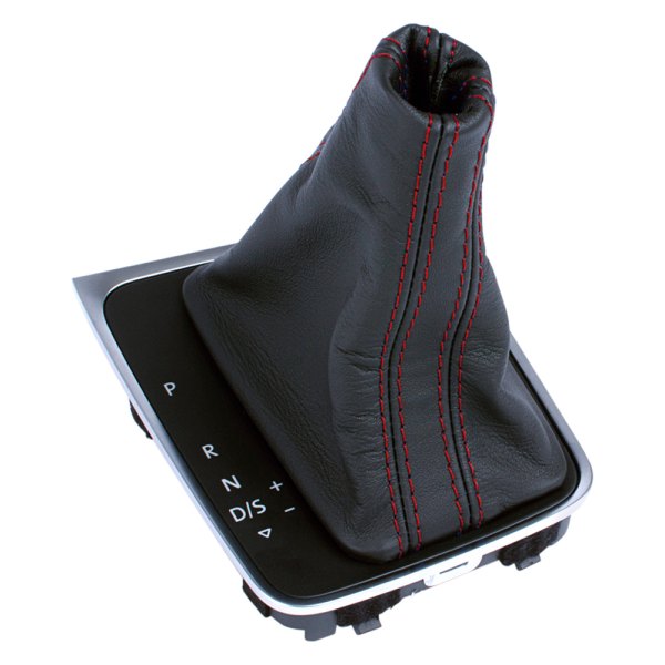 Black Forest Industries® - Manual Black Leather Shift Boot with Red Stitching