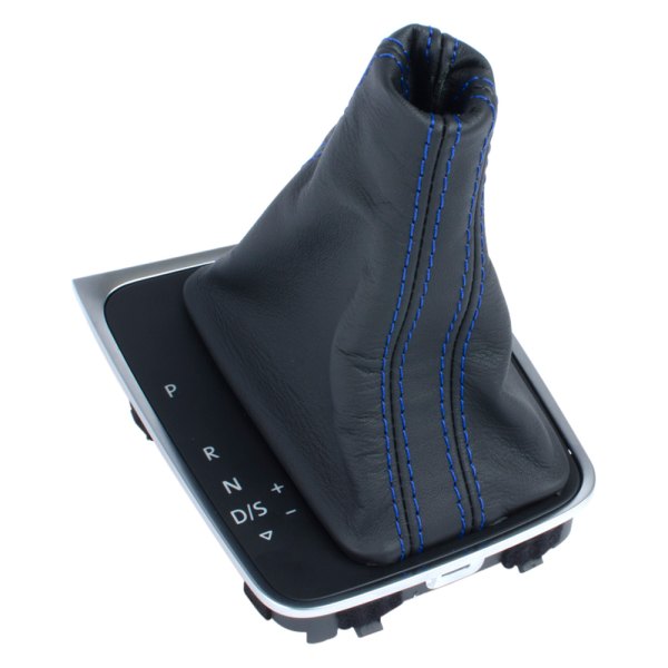 Black Forest Industries® - Manual Black Leather Shift Boot with Blue Stitching