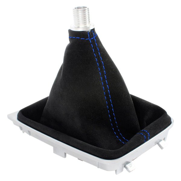 Black Forest Industries® - Manual Black Alcantara Shift Boot with Blue Stitching