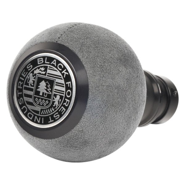 Black Forest Industries® - GS2 Gray Alcantara Heavy Weight Shift Knob with Black Anodized Logo