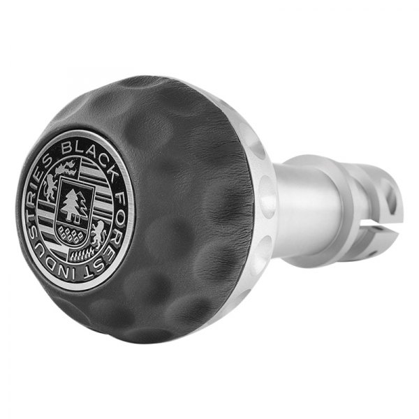 Black Forest Industries® - Golf Ball Silver Heavy Weight Shift Knob with Black Nappa Leather