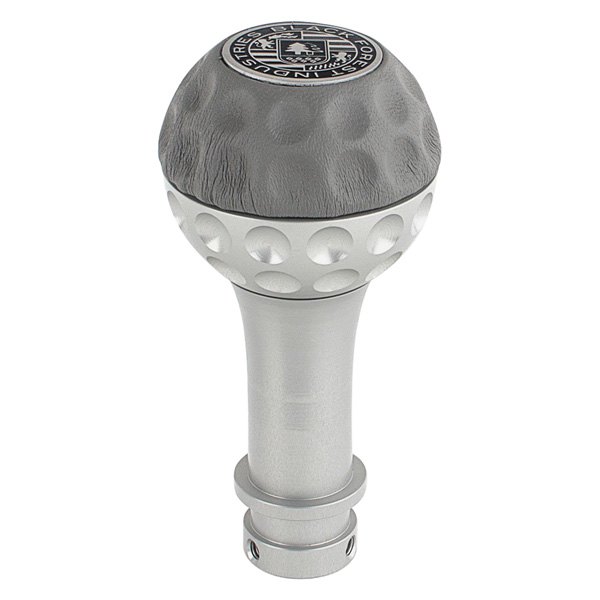 Black Forest Industries® - Golf Ball Silver Heavy Weight Shift Knob with Graphite Gray Nappa Leather