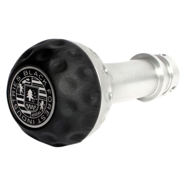 Black Forest Industries® - Golf Ball Silver Heavy Weight Shift Knob with Black Leather