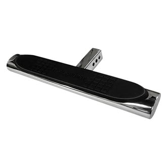 Black Horse® - Oval Polished Hitch Step with Step Pad for 2" Receivers