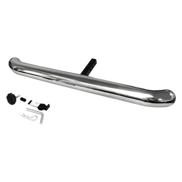  Black Horse Off Road® - Polished Stainless Steel Rear Bumper Protector w/o Step Pad for 1-1/4" Receivers
