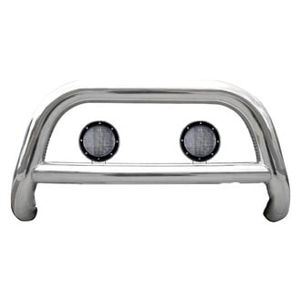 Black Horse® - 2.5" Bull Bar with 5.3" Round Flood LED Lights