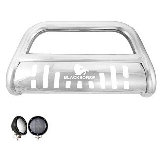 Black Horse® - 3" LED Bull Bar with Skid Plate