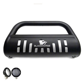 Black Horse® - 3" LED Bull Bar with Skid Plate