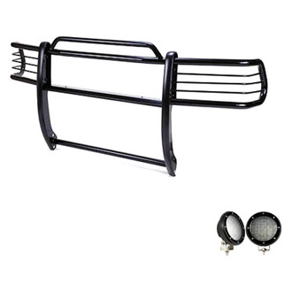 Black Horse® - Modular Design Black Grille Guard with LED Lights