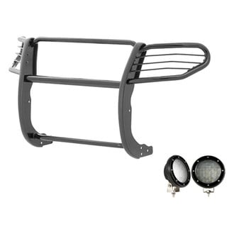 Black Horse® - Modular Design Black Grille Guard with 5.3" Black LED Lights