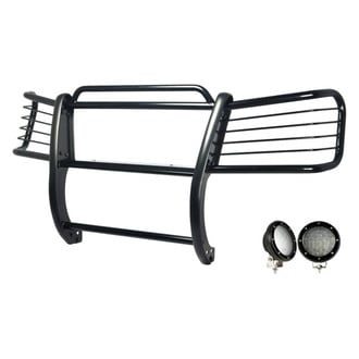 Black Horse® - Modular Design Black Grille Guard with LED Lights