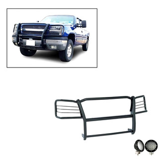 Black Horse® - Modular Design Black Grille Guard with LED Lights