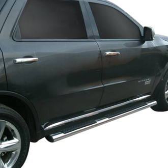 Black Horse® - 4" OEM Replica Polished Oval Side Steps
