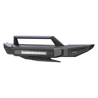 Black Horse® - Armour II Full Width Black Front Modular Bumper with Hoop
