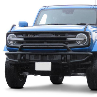 Black Horse® - Armour Full Width Black Powder Coat Front Pre-Runner Bumper with Hoop