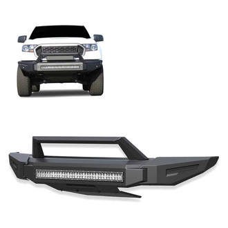 Black Horse® - Armour II Full Width Black Front Modular Bumper with Hoop