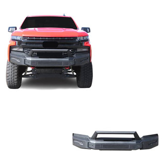 Black Horse® - Armour II Full Width Black Front Modular Bumper with Hoop
