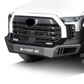 Black Horse® - Armour Full Width Black Powder Coat Front Pre-Runner Bumper with Hoop