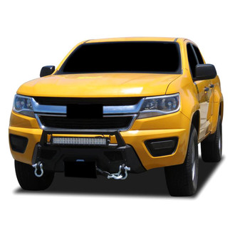 Black Horse® - Armour III Stubby Black Front HD Bumper with Hoop