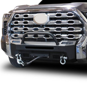 Black Horse® - Armour III Stubby Black Front HD Bumper with Hoop