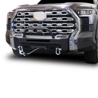 Black Horse® - Armour III Stubby Black Front HD Bumper with Hoop
