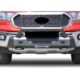 Black Horse® - Armour III Light Stubby Black Front HD Bumper with Hoop