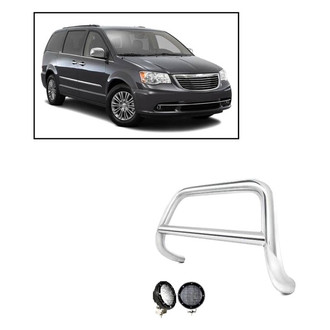 Black Horse® - 2.5" Bull Bar with 5.3" Round Flood LED Lights
