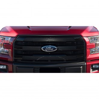 Black Horse® - 3-Pc Gloss Black Mesh Main Grille