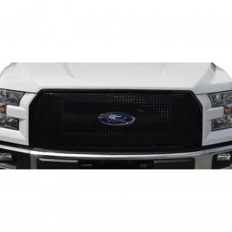 Black Horse® - 1-Pc Gloss Black Mesh Main Grille