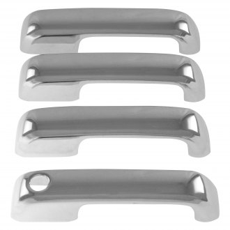 2 Keyholes Compatible with Ford F250 08-14 2 Door TFP 440VT Door Handle Covers Chrome 