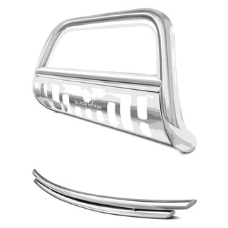 Black Horse® - 2-Pc Double Layer Rear Bumper Guard Kit