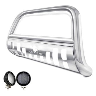 Black Horse® - 2.5" Bull Bar with 5.3" Round Flood LED Lights
