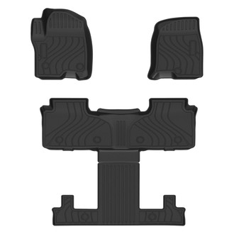 Black Horse® - Totaliner Heavy Duty 1st, 2nd & 3rd Row Black TPE Floor Mat Set