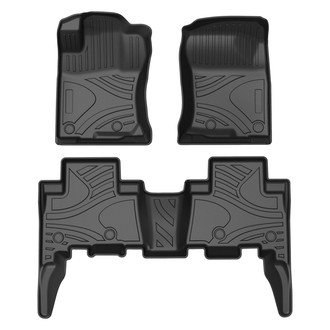 Black Horse® - Totaliner Heavy Duty 1st & 2nd Row Black TPE Floor Mat Set