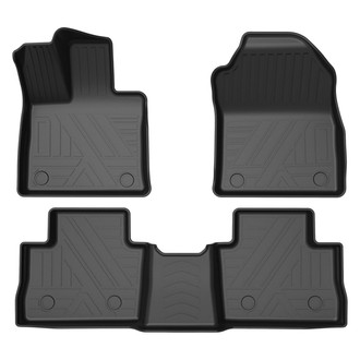 Black Horse® - Totaliner Heavy Duty 1st & 2nd Row Black TPE Floor Mat Set