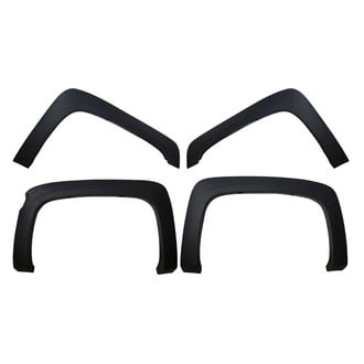 Black Horse® - OE Factory Style Black Polypropylene Front and Rear Fender Flares